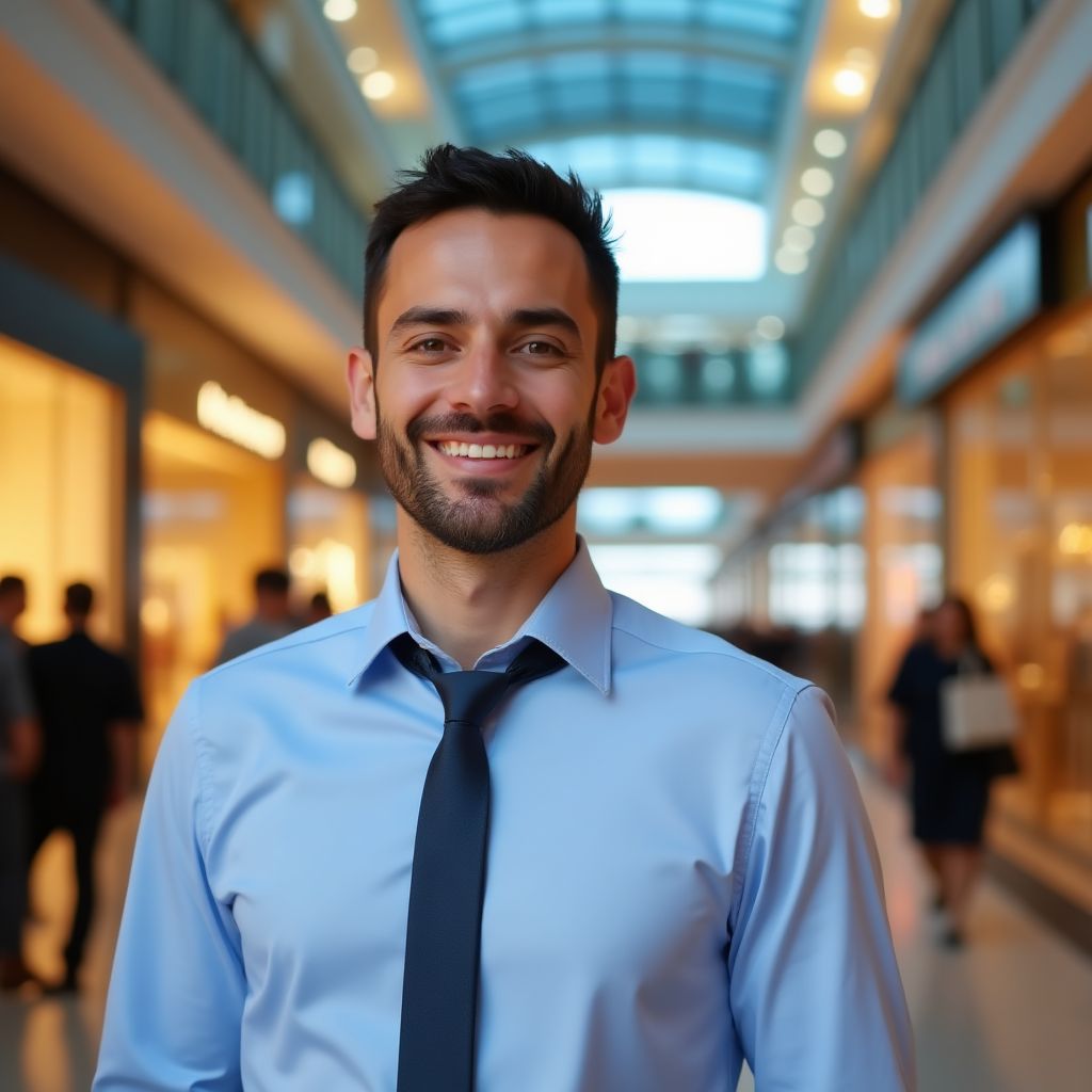 Cliente comercial satisfecho
